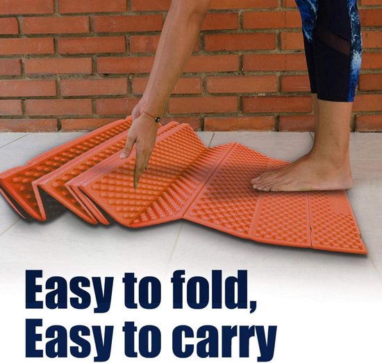 Opvouwbaar Slaapmatje - Kampeer Mat - Outdoor Activiteiten - Ultralicht & Waterdicht - 192 x 56 cm - Oranje — afbeelding 3