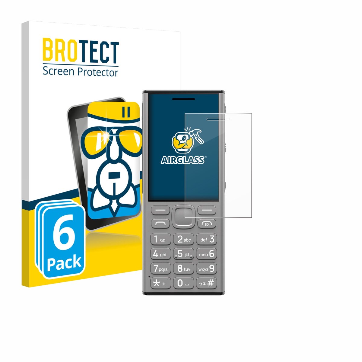 Screenprotector 6 Stuks voor Nokia 130 Music Beschermglas transparant