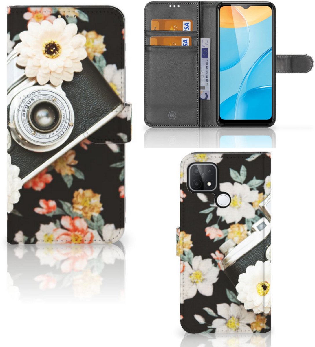 OPPO A15 Telefoonhoesje met foto Vintage Camera