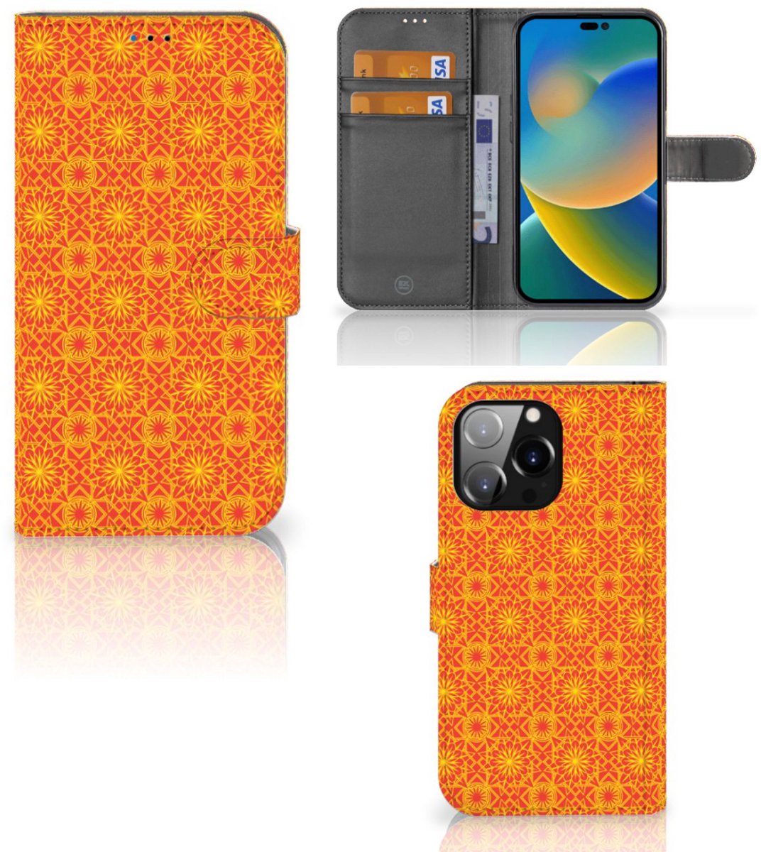 iPhone 14 Pro Max Telefoon Hoesje Batik Oranje