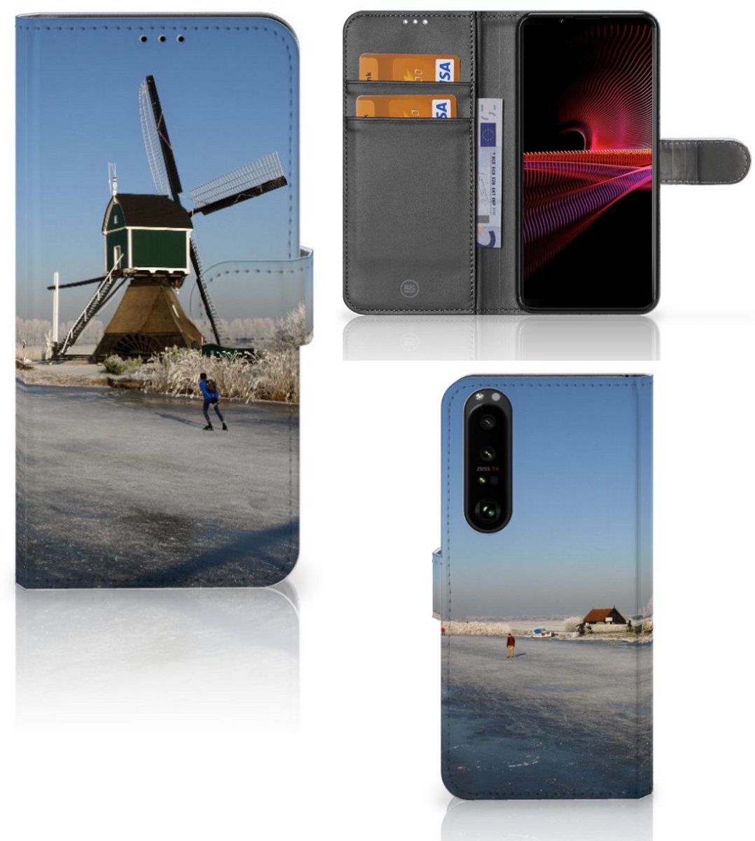 Sony Xperia 1 III Flip Cover Schaatsers