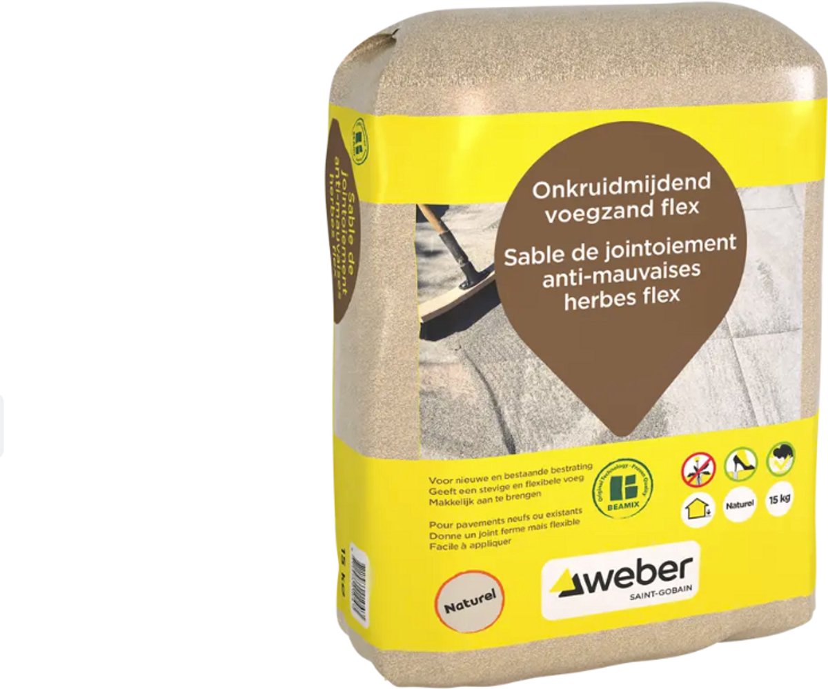 Weber Beamix onkruidmijdend voegzand flex antraciet 15 kg
