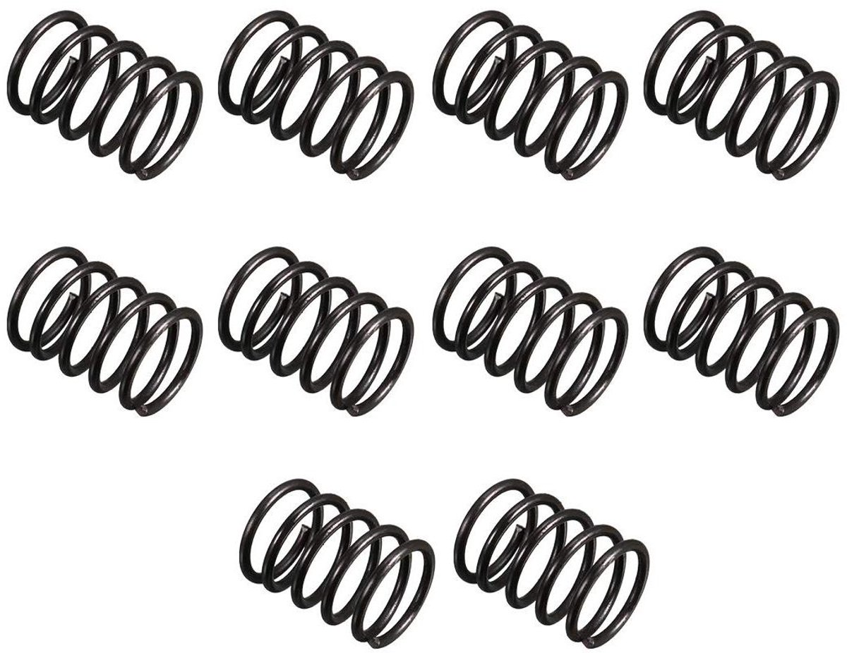 Compressieveer - Drukveer Veren - Onderdelen Vervangen - 1.2mm Draaddikte - 12mm Buitendiameter 15mm Lengte - Zwart