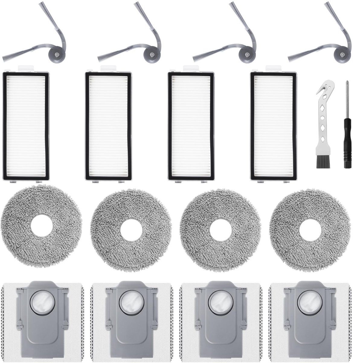 Cosensi - Vervangingsonderdelen - Robotstofzuiger accessoires - Voor optimale prestaties - Geschikt voor Roborock Saros Z70 - Inclusief HEPA-filter...