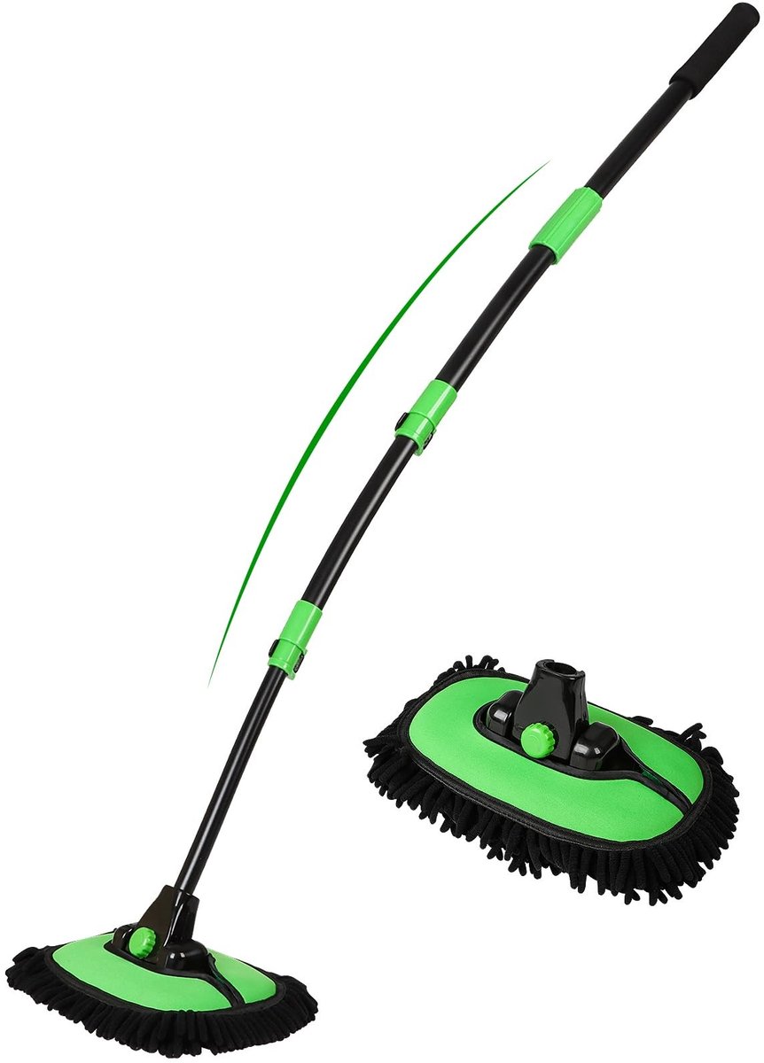 136 cm 15° Gebogen Auto Wasborstel met Lange Handgreep
