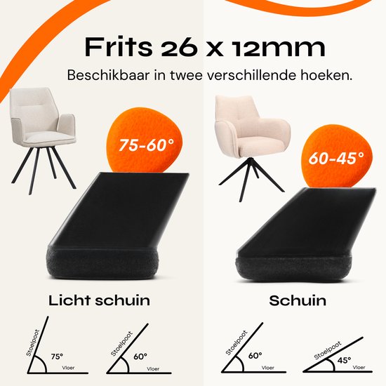 Welke stoelpootdoppen voor schuine stoelpoten