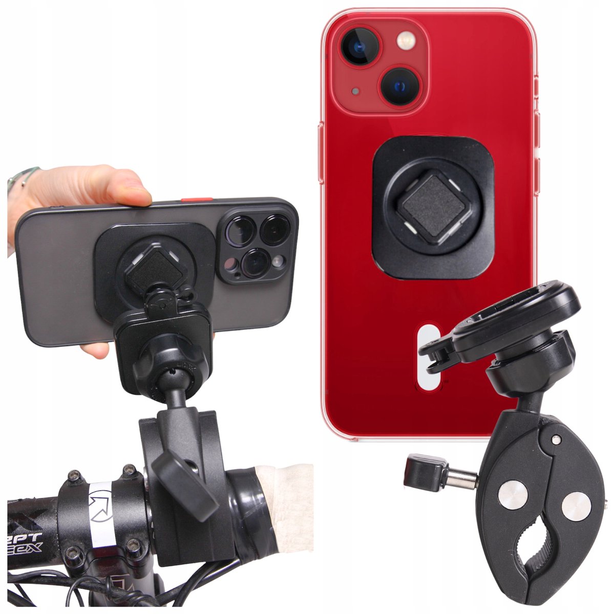 Fiets telefoonhouder One Touch 360° draaibare stang, stabiel