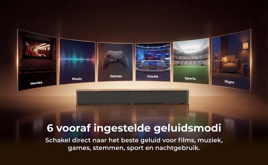 ULTIMEA 2.1-kanaals Soundbar met draadloze subwoofer, app-bediening, soundbar voor TV, Bluetooth 6.0, HDMI, optisch, 240 W piekvermogen, Poseidon R3T van Merkloos — afbeelding 5