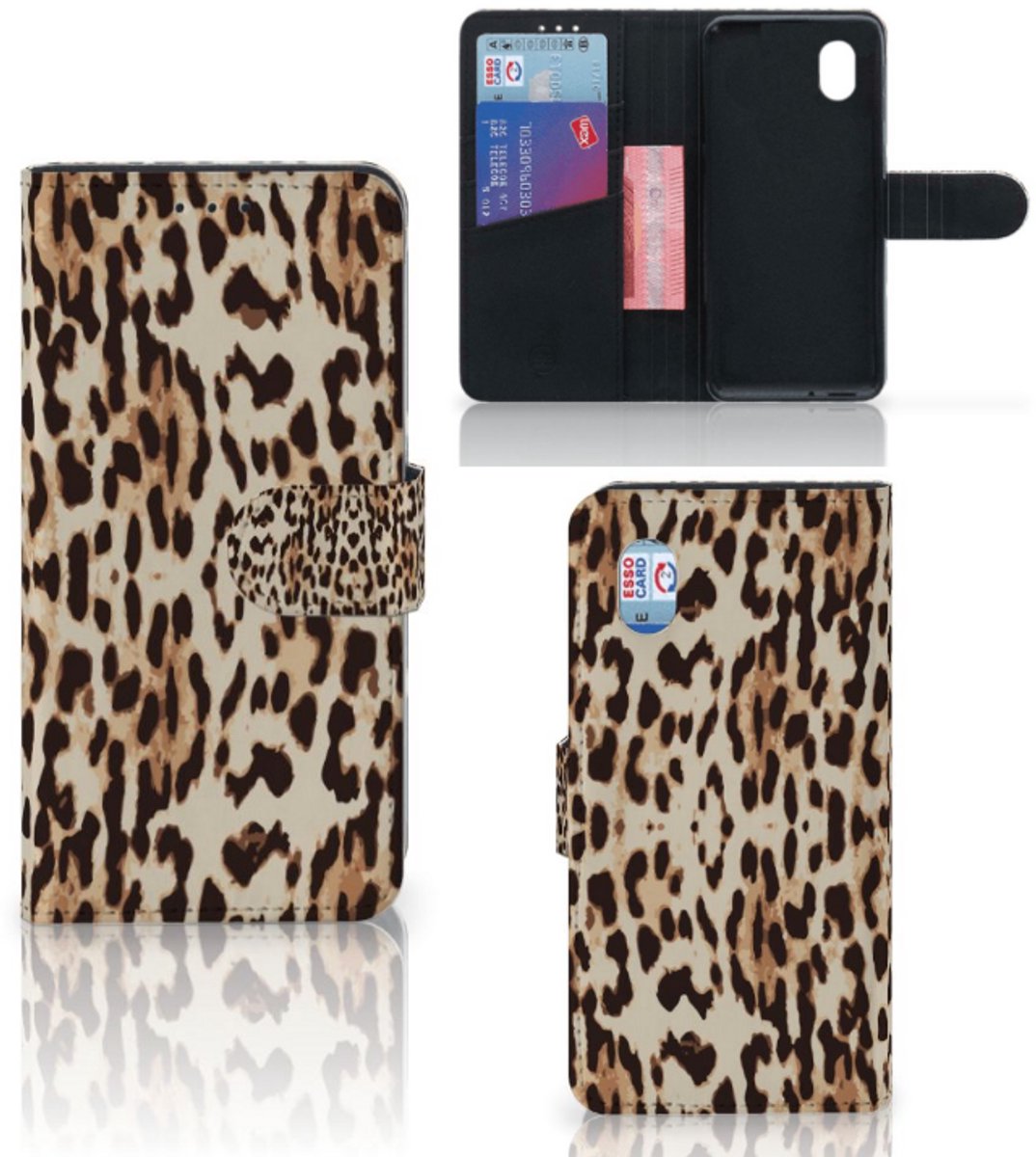 Alcatel 1B (2020) Telefoonhoesje met Pasjes Leopard