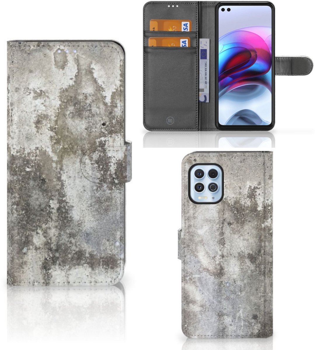 Motorola Moto G100 Bookcase Beton Print