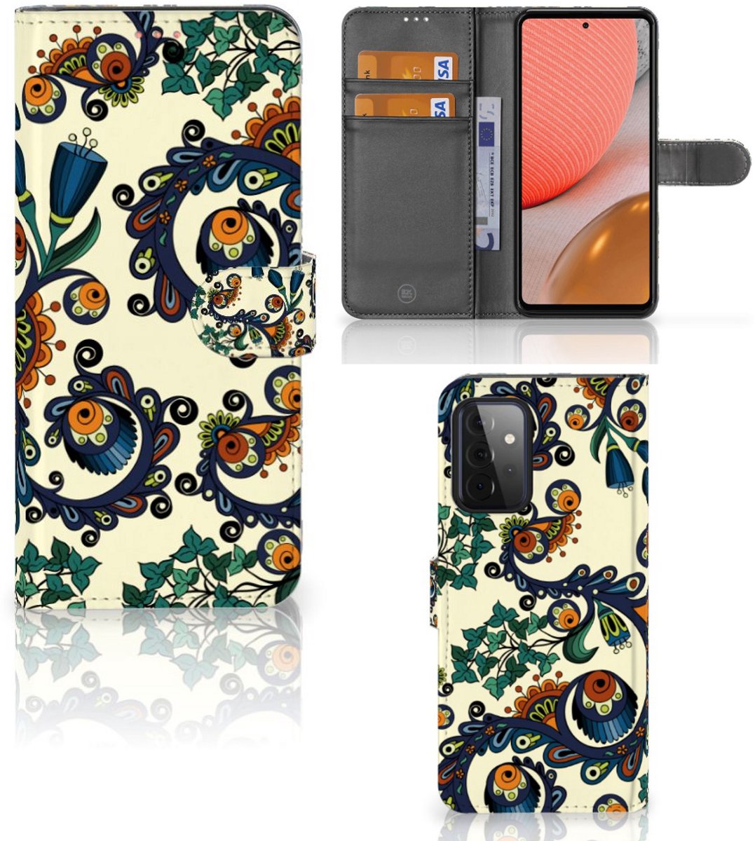 Wallet Case Samsung Galaxy A72 Barok Flower