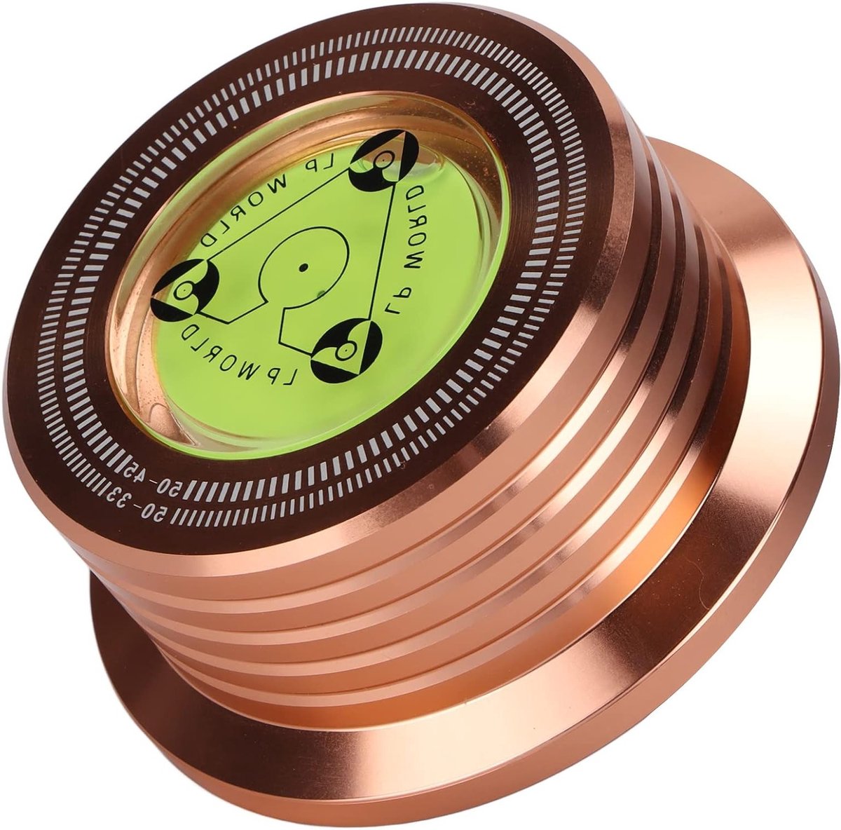 Aluminium Disc Stabilizer voor Platenspelers met Waterpas, Verminder Vibration en Verbeter Geluidskwaliteit van LP Vinyl Records