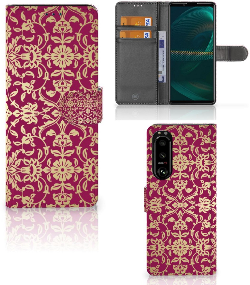 Wallet Case Sony Xperia 5III Barok Pink