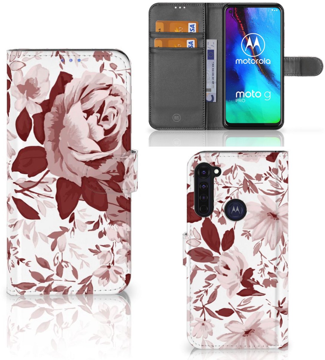 Hoesje Motorola Moto G Pro Watercolor Flowers