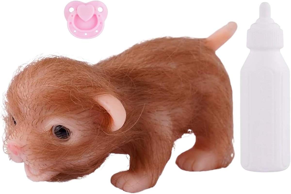 Hond Knuffel - Mini Puppy Pop - Rollenspel Cadeau - Realistisch Ontwerp - 10 cm