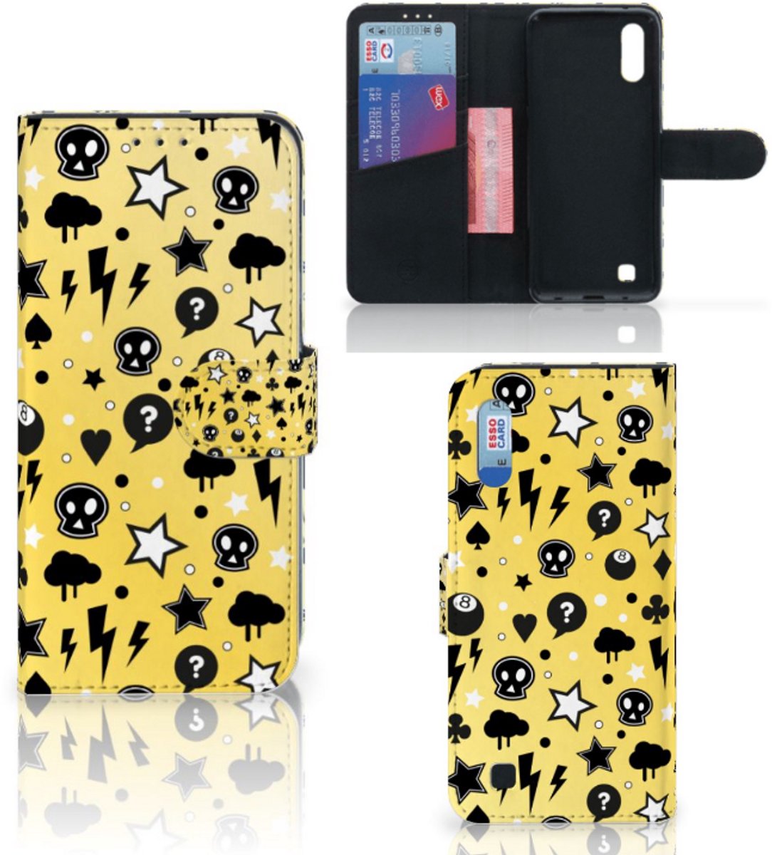 Telefoonhoesje met Naam Samsung Galaxy M10 Punk Geel