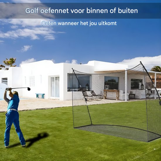 Golfoefennet 305x213cm - Golfnet voor Tuin met Draagtas — afbeelding 4