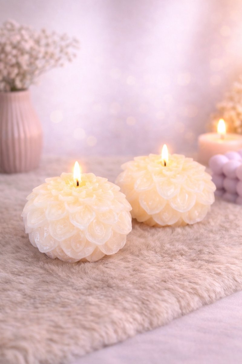 Kaars ‘Dahlia Ivory’ | Viva Femme | Kaarsen | Decoratie | Bloem | Cadeau | Moederdag