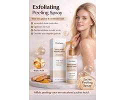 Exfoliating Peeling Spray – Body Peeling Spray – Exfoliant Spray – Dode Huidcellen Verwijderen – Gladde Huid – Kojic Acid – Retinol – Turmeric – Huidverzorging Spray