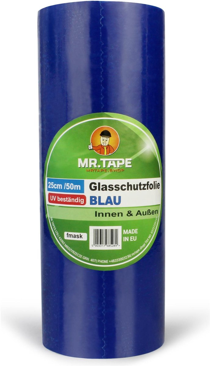 BB Tapes - Zelfklevende Folie - Nauw - 25cm - Blauwe Transparant - UV-Bestendig