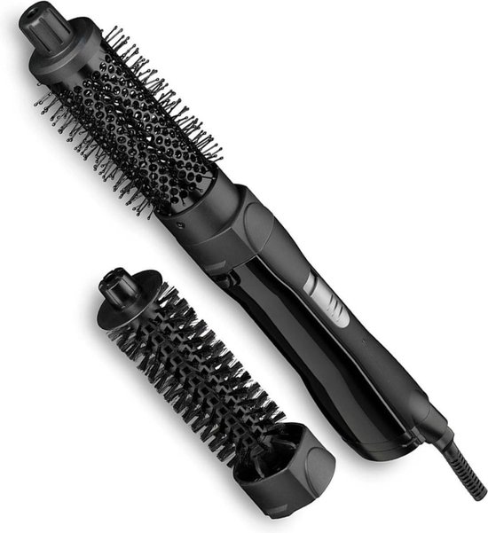 REN® Roterende Fohnborstel - Krultang - Wafeltang - 30mm & 20mm - 800W - Zwart - 18cm x 5cm x 6cm