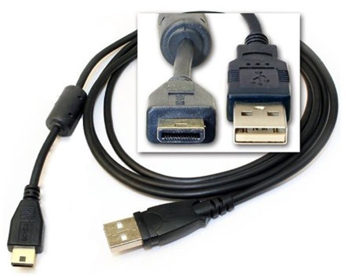 UC-E12 USB Data Kabel voor Nikon Coolpix S1, S2, S5, S7, S50c, S51, S51s, S550 & S700