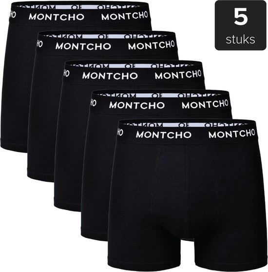 Boxershort Heren - 5 Pack - Zwart - Onderbroeken - Maat S t/m XXL - MONTCHO