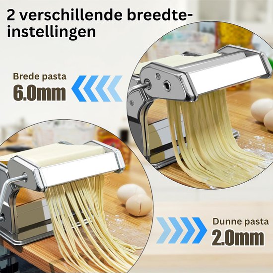VLSelect®Pasta machine - Pasta tool - Pasta maker - 9 Instelbare Diktes van Merkloos — afbeelding 4