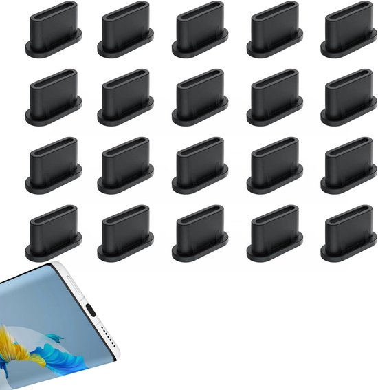 10 Paar Anti-stof Plugs – Siliconen Stofdichte Dopjes Voor Type-C Poort En 3.5mm Audio Jack, Voor Laptop, Telefoon En PC