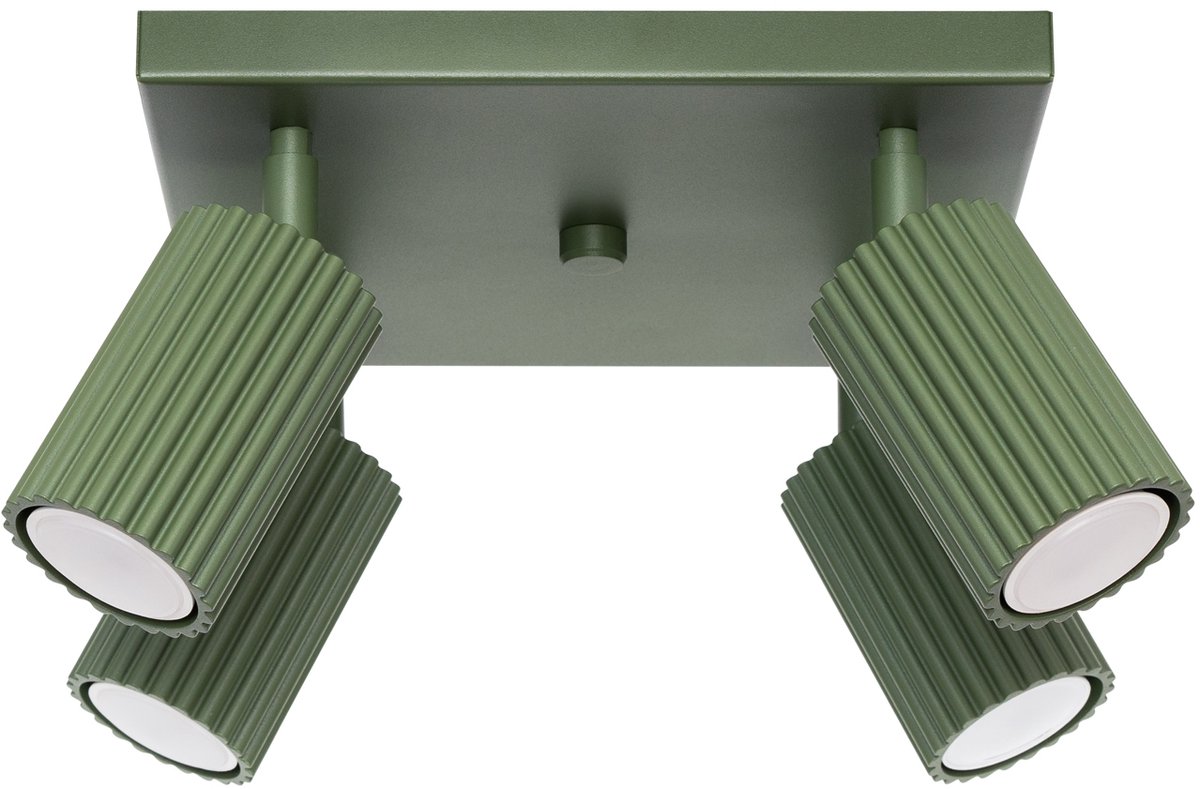 Lumilo Amber - Reflektor - Groen Olijfgroen - Aluminium - 4xGU10