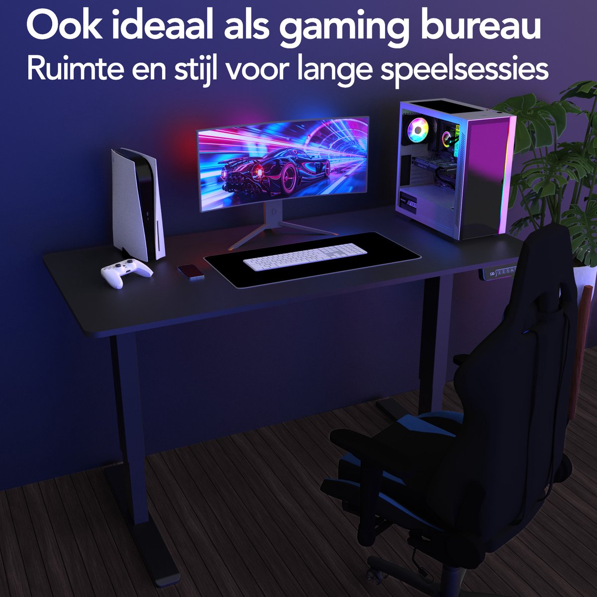 Infinity Goods Zit Sta Bureau Elektrisch Verstelbaar - 120 x 60 CM - Geheugenfunctie - Zwart thumbnail 7