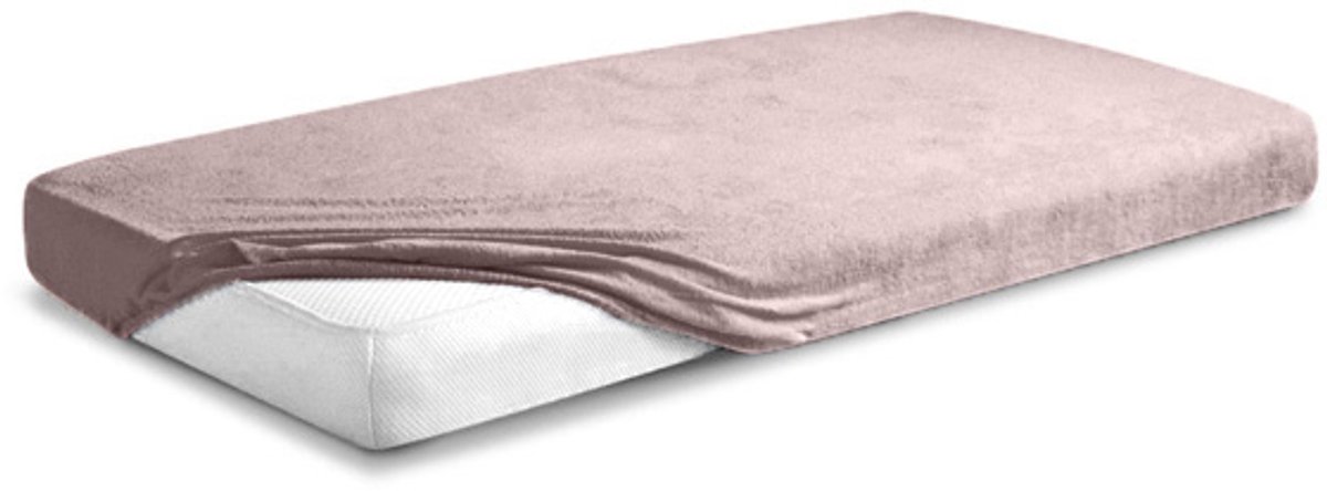 Matex Frotte Premium - Hoeslaken - 150x190/160x200 cm - Brudny Róż - 180 g/m2 - OEKO-TEX