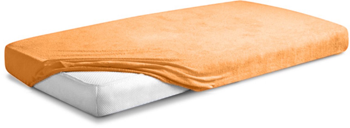 Matex Premium Serie - Frotte Hoeslaken - 90x200, 100x200x20 - Oranje