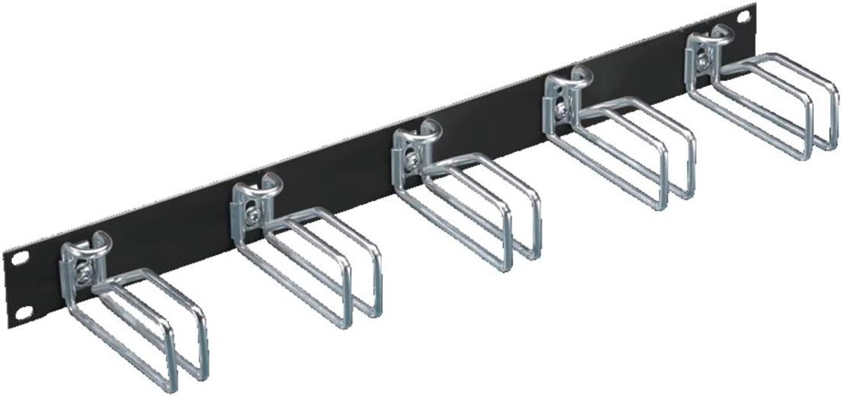 Kabelmanagementpaneel - Patchpaneel - Serverkast Organiseren - 19 inch Behuizing - 1 HE - Zwart