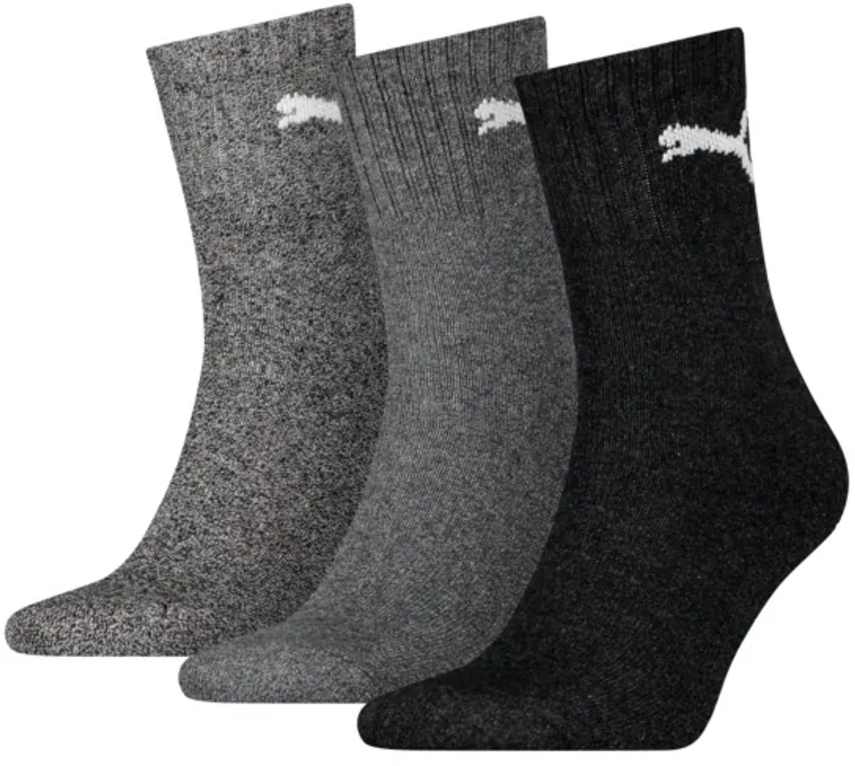 Puma 3-pack Korte Sport Sokken Unisex 43 Bruin