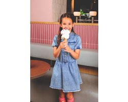 B.Nosy Y601-5844 Spijker Meisjes Jurk - Maat 158/164