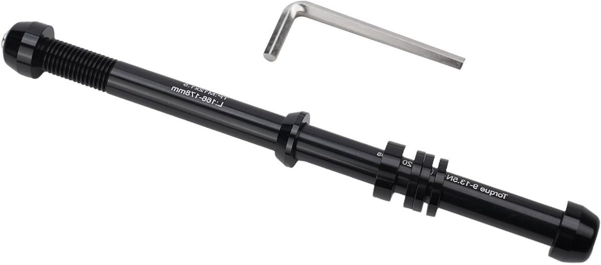 Fietstrainer Steekas Spies - Steekas Adapter - Indoor Fietsen - CNC Precisie Bewerking - 12 mm P1.5 - Zwart