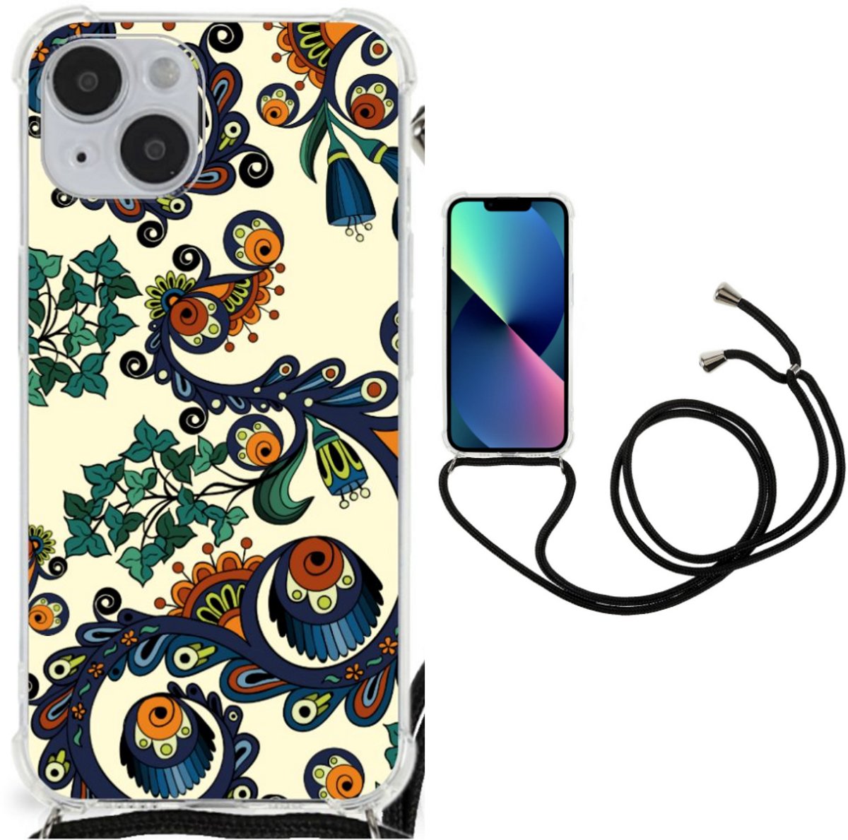 Anti Shock Case iPhone 14 Plus Barok Flower