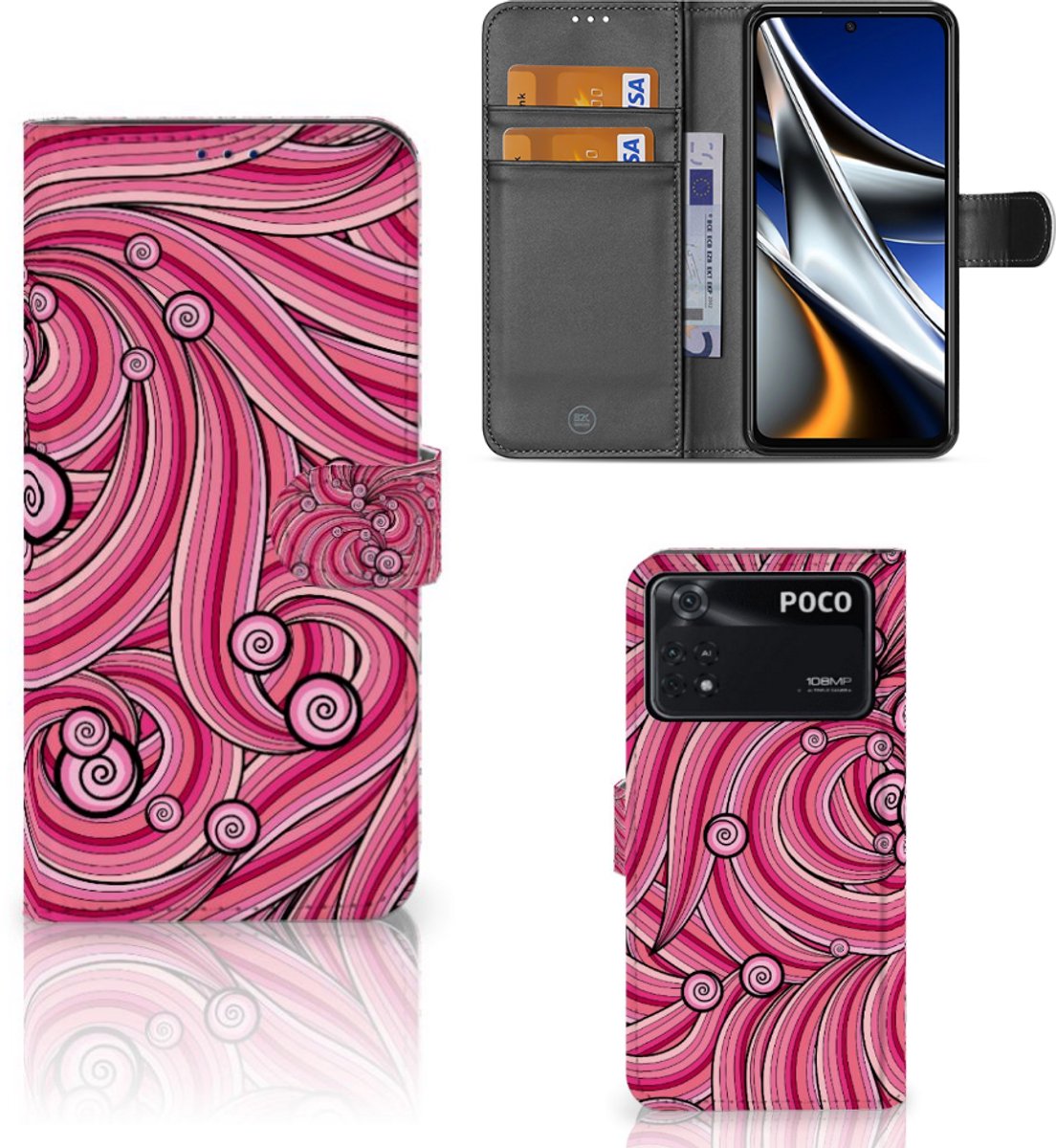 Xiaomi Poco X4 Pro 5G Hoesje Swirl Pink