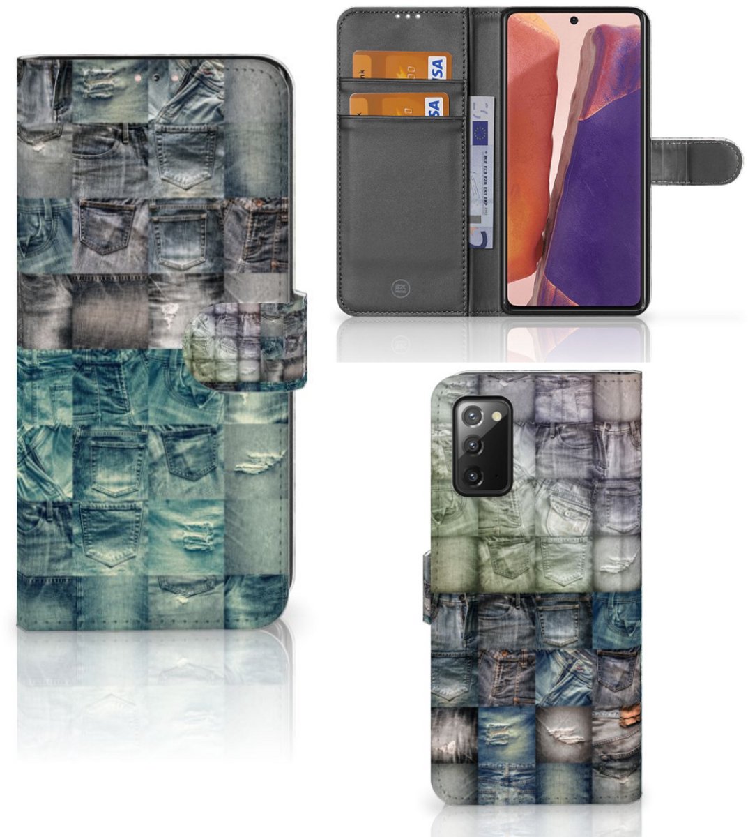Wallet Case met Pasjes Samsung Galaxy Note 20 Spijkerbroeken