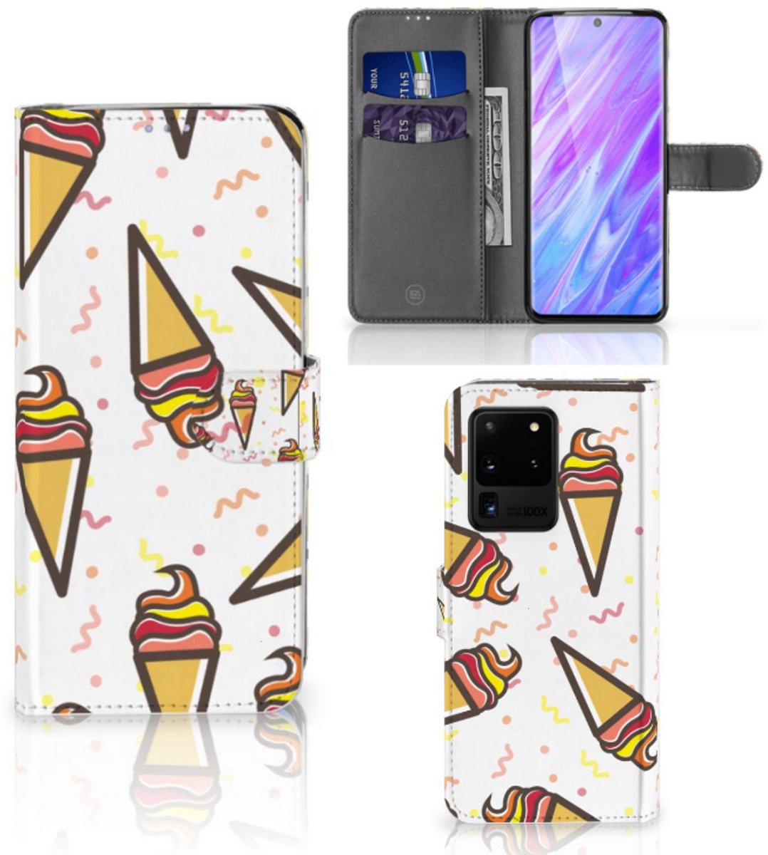 Book Case voor Samsung Galaxy S20 Ultra Book Cover Icecream