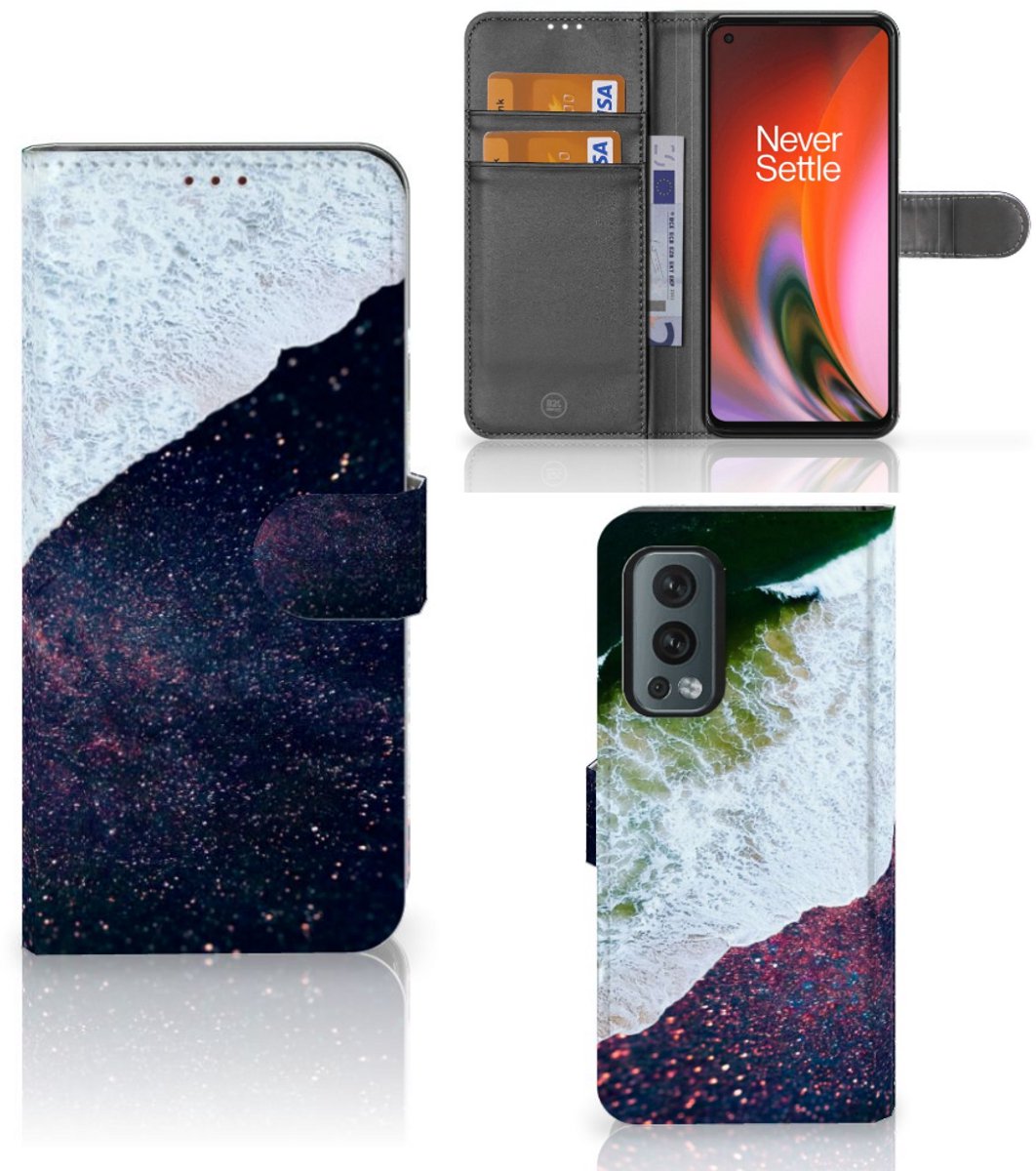 Boekhoesje voor OnePlus Nord 2 5G Book Case Sea in Space