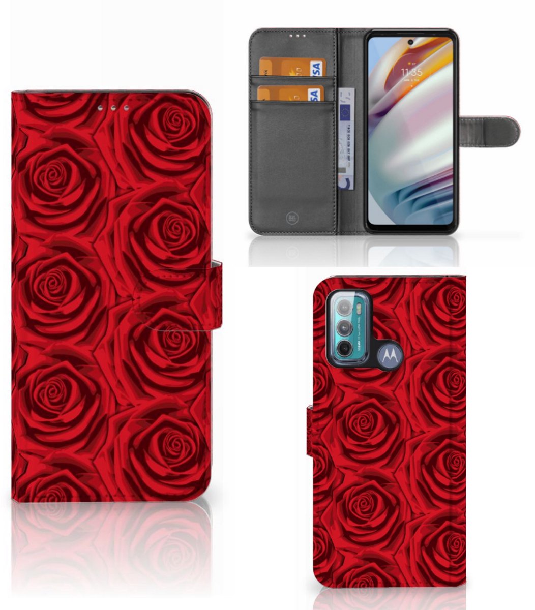 Motorola Moto G60 Hoesje Red Roses