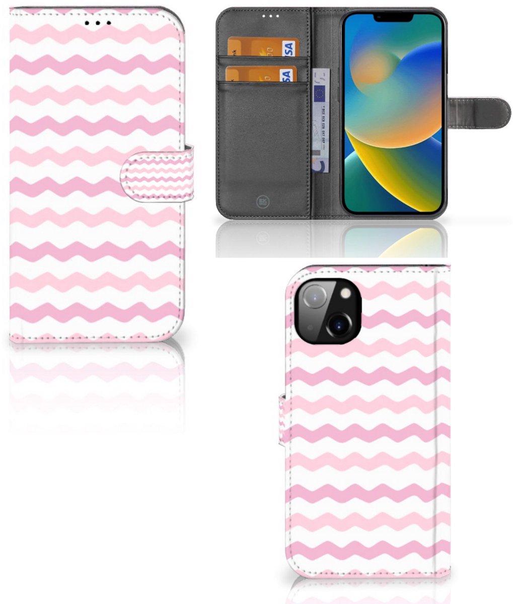 iPhone 14 Plus Telefoon Hoesje Waves Roze