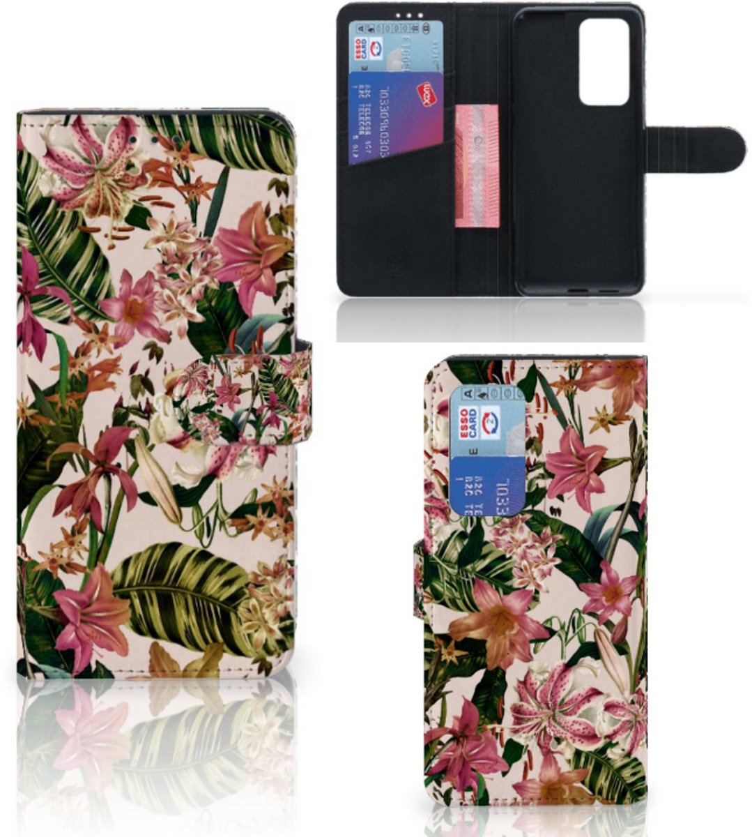 Huawei P40 Pro Hoesje Flowers