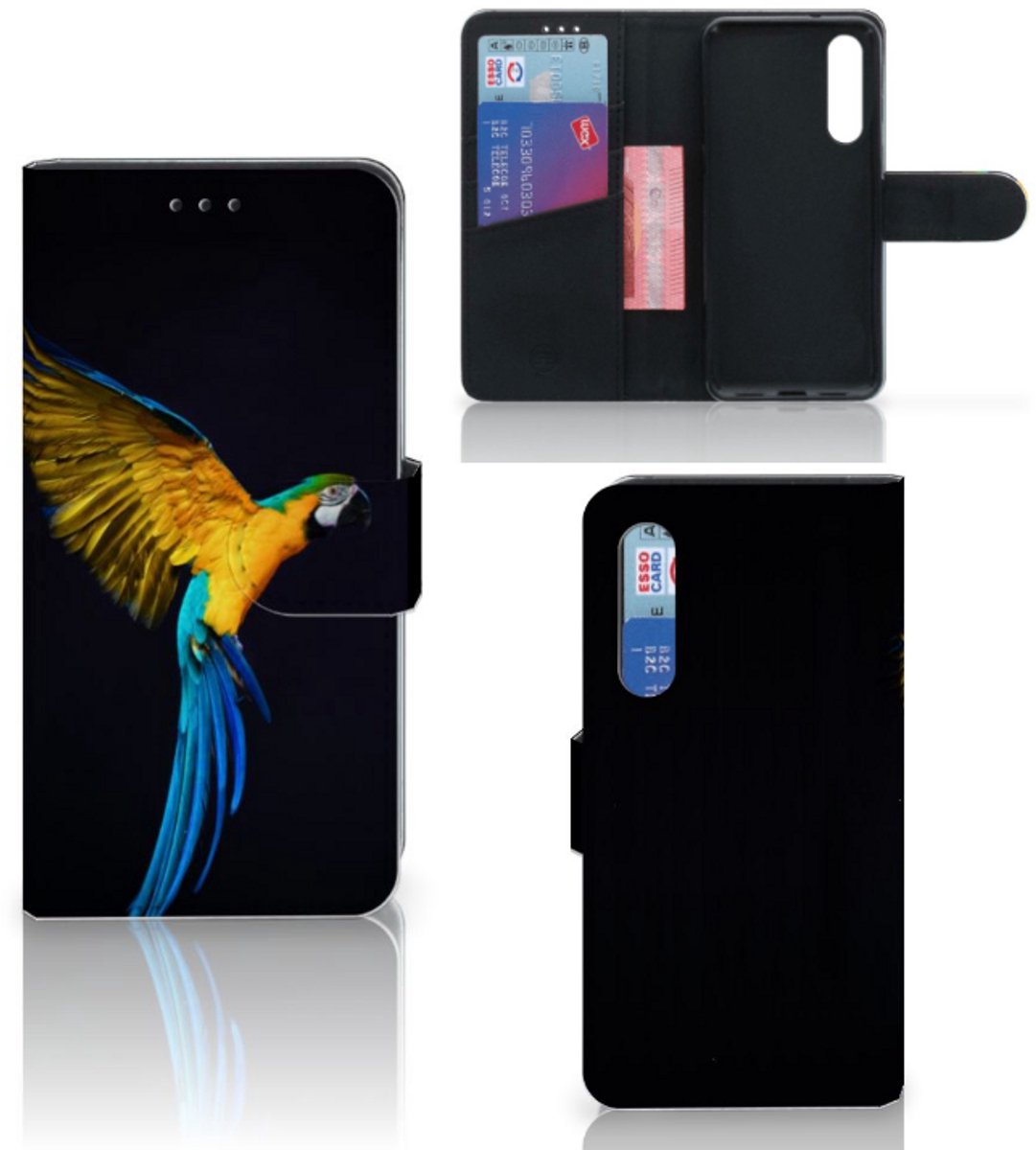 Xiaomi Mi 9 SE Telefoonhoesje met Pasjes Papegaai