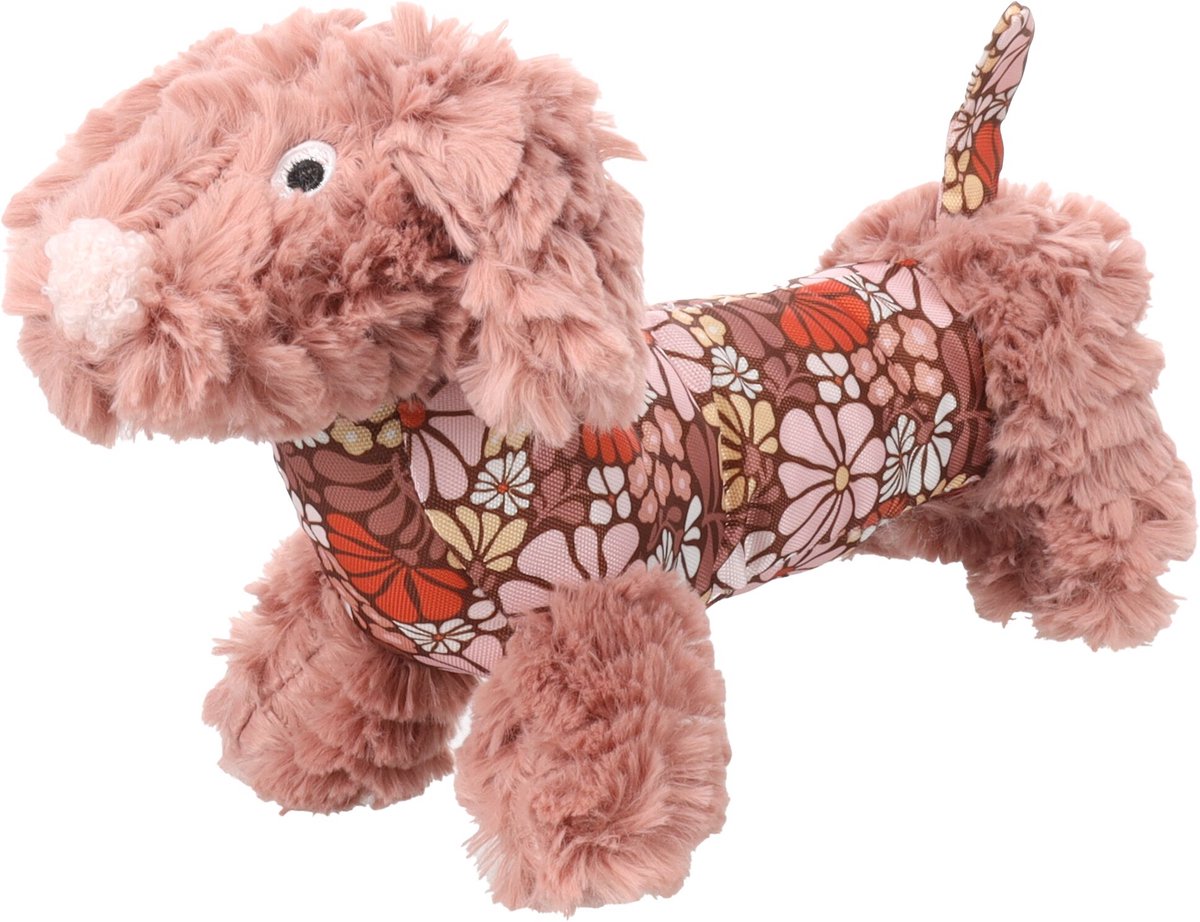 FLAMINGO - SPEELGOED ROZETTE HOND OUDROZE 11x35x18CM