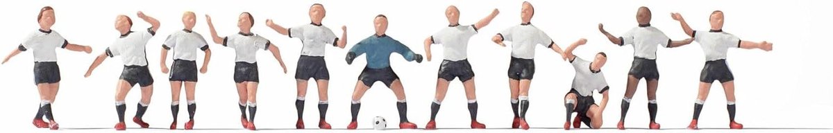 Voetbalteam Figuren - Miniatuur Spelers - Hobby Modelbouw - Gedetailleerd Ontwerp - Small - Gekleurd