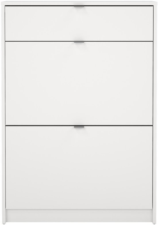 Giga Living Schoenenkast Wit - 1 Lade - 2 Vakken - Schoenenkast Shoes - 70x24x101cm