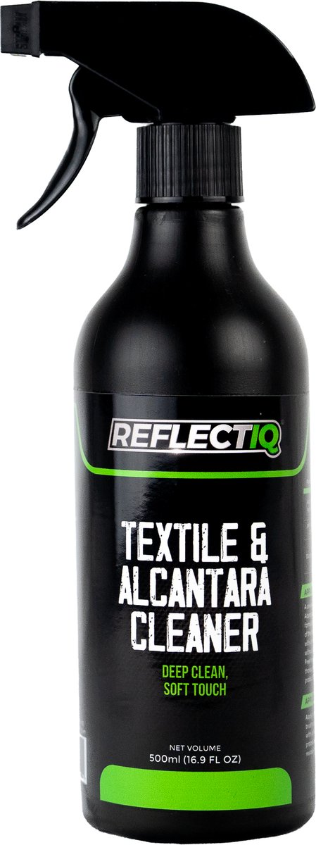 ReflectIQ Textile & Alcantara Cleaner pH 7 – 500 ml – Bekleding Reiniger voor Textiel, Alcantara en Autostoelen – Diepwerkende Interieurreiniger